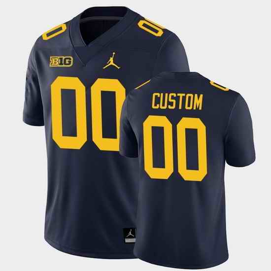 Men Women Youth Toddler Michigan Wolverines Custom College Football Navy Home Game Jersey
